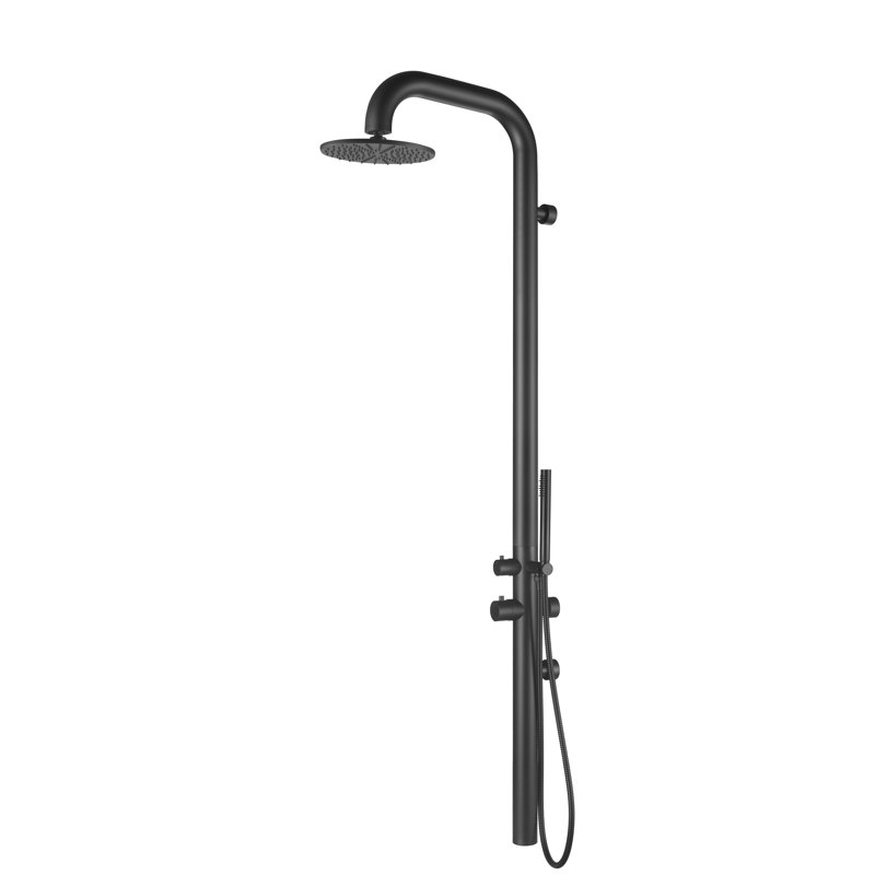 HEATGENE Outdoor Shower With Body Jets And Handheld, WallMounted